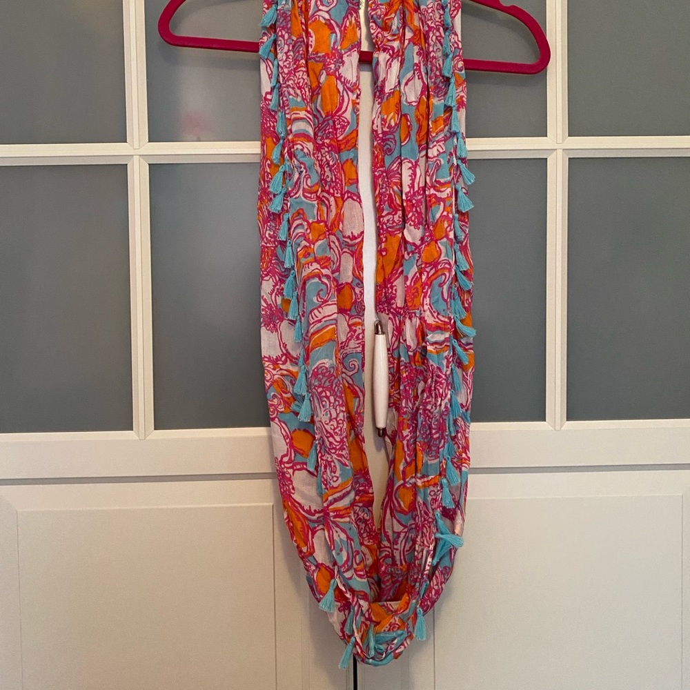 Lilly Pulitzer Resort Tassel Circle Loop Scarf